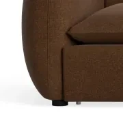 Muro Closed Chaise Sofa - Fossil Chocolate gallery detail image