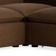 Muro Closed Chaise Sofa - Fossil Chocolate gallery detail image