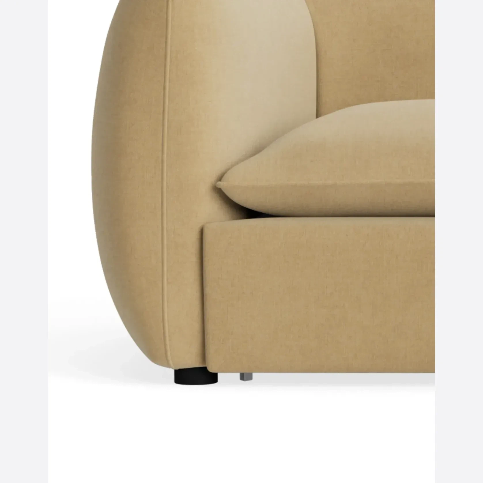 Muro Closed Chaise Sofa - Silas Honey gallery detail image