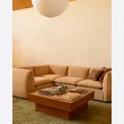 Muro Closed Chaise Sofa - Silas Honey gallery detail image