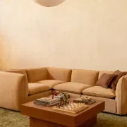 Muro Closed Chaise Sofa - Silas Honey gallery detail image