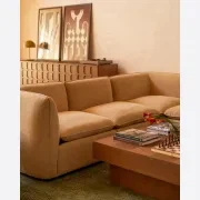 Muro Closed Chaise Sofa - Silas Honey gallery detail image