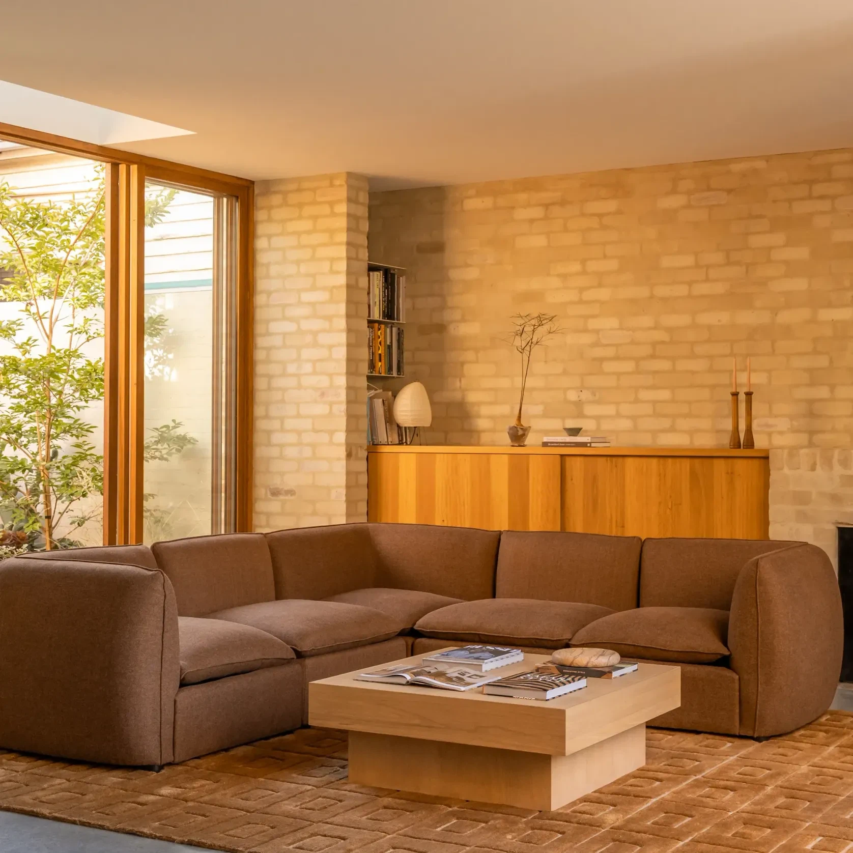 Muro Corner Sofa - Fossil Chocolate gallery detail image