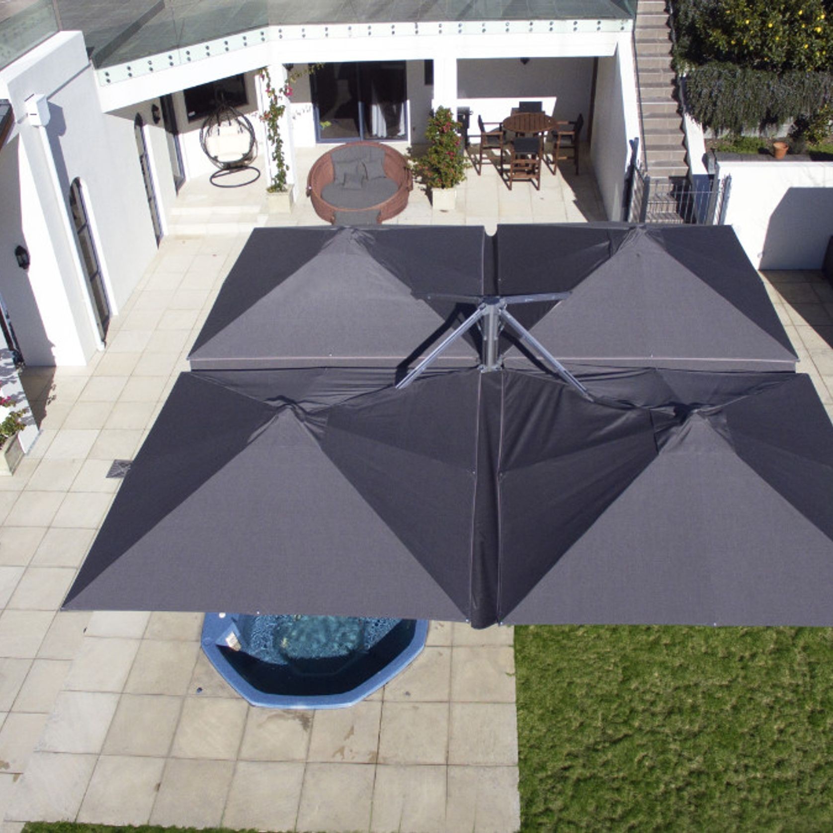 Shadowspec Unity Multi-Canopy Cantilever Umbrella gallery detail image