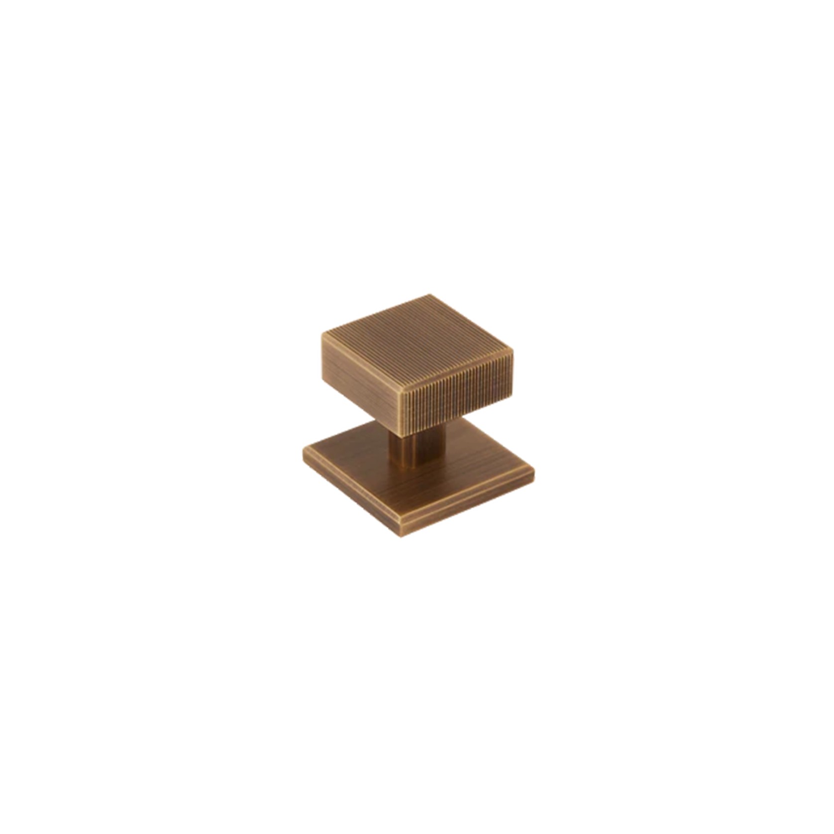 Armac Martin - Digbeth Square Cabinet Knob with Plate gallery detail image