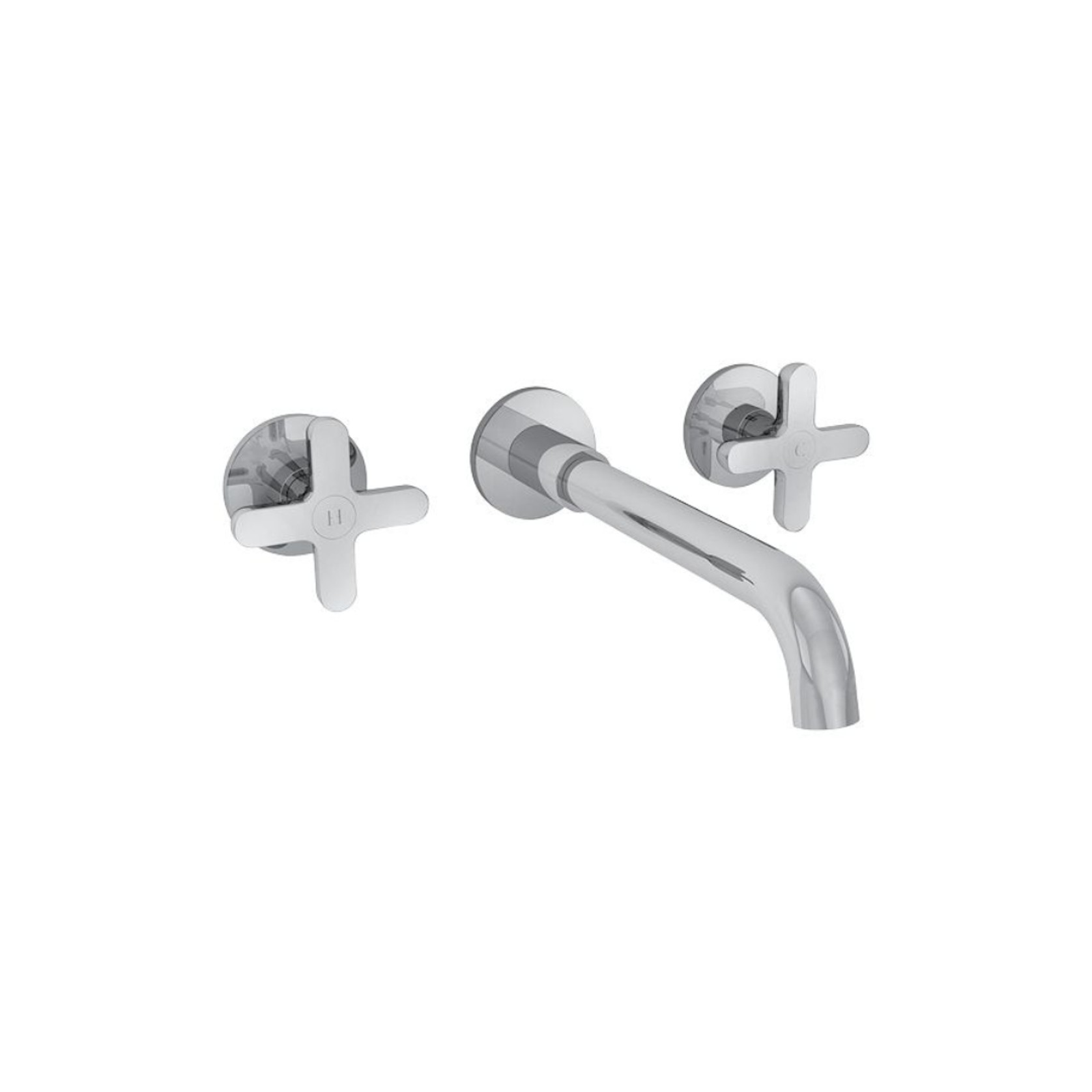 Icona Classic 3 Hole Wall Mount Basin Mixer gallery detail image