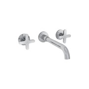 Icona Classic 3 Hole Wall Mount Basin Mixer gallery detail image