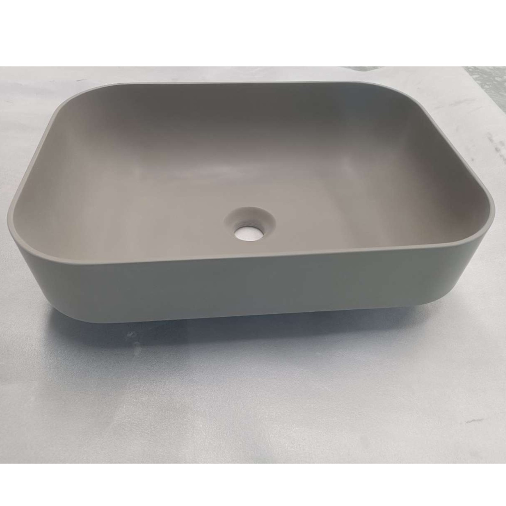 Semi-recessed Rectangle Basin 'Kea' 500mm Solid Surface gallery detail image