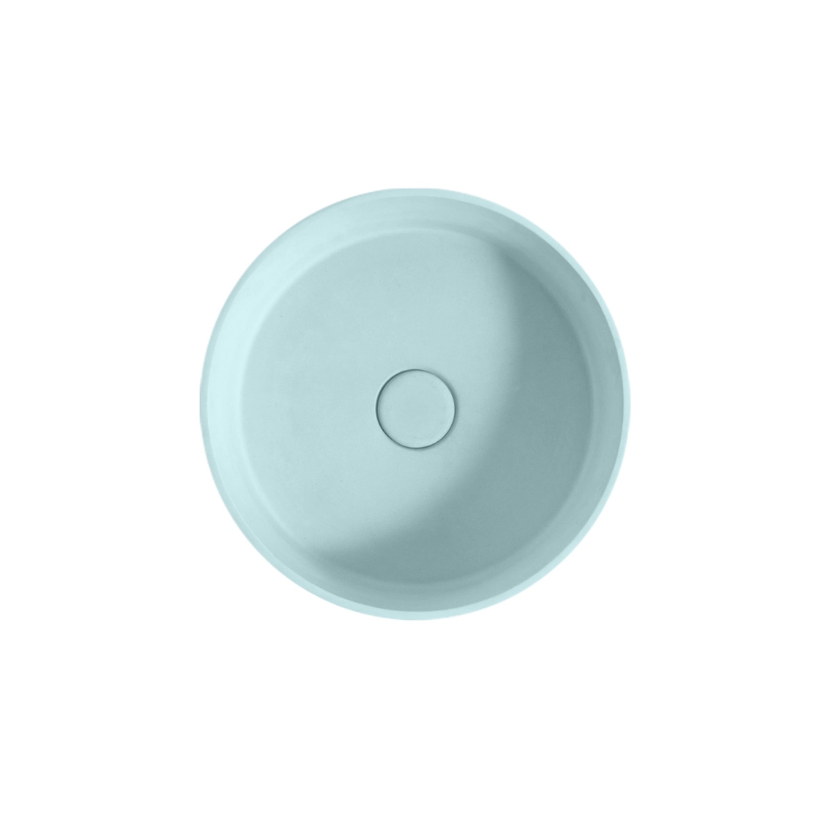 Sol' Powder Blue Concrete 390mm Round Basin gallery detail image