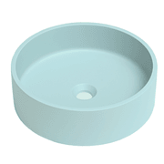 Sol' Powder Blue Concrete 390mm Round Basin gallery detail image