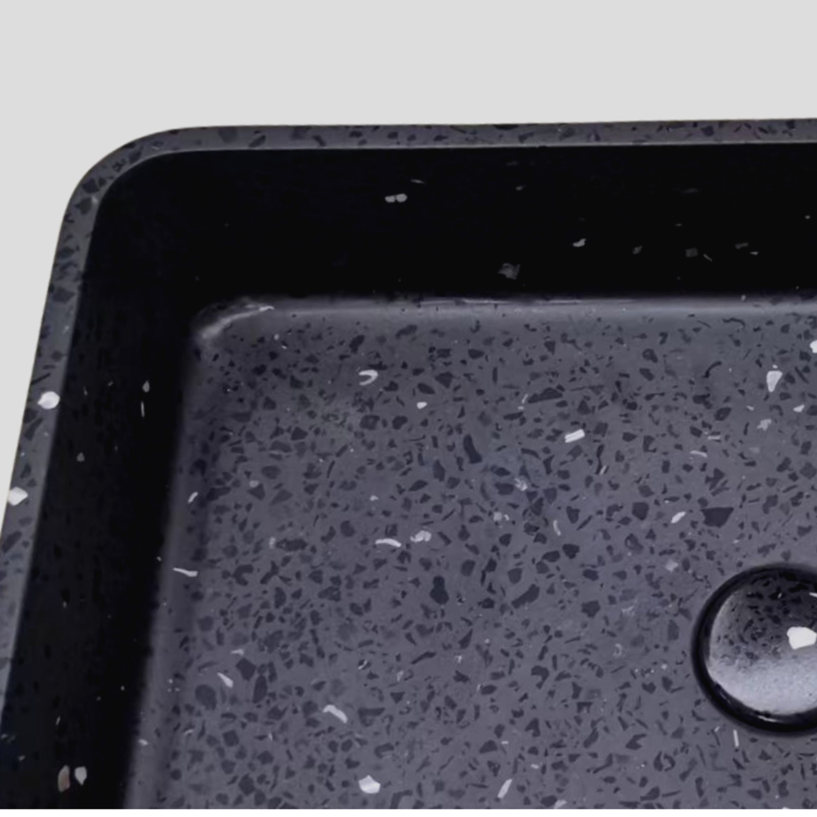 Black Terrazzo 'Altum' Rectangle 500mm Basin gallery detail image