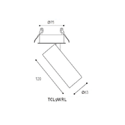 Omni Directional Can Light Recessed Long gallery detail image