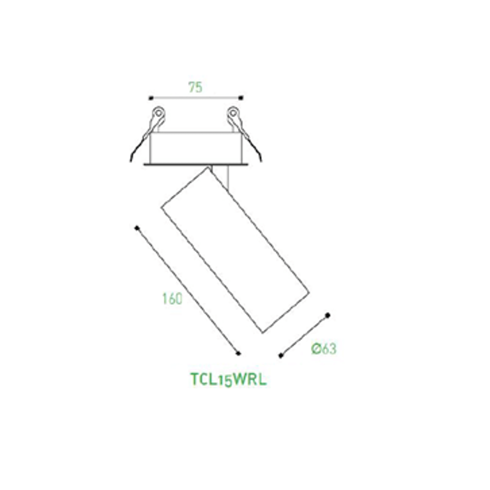 Omni Directional Can Light Recessed Long gallery detail image