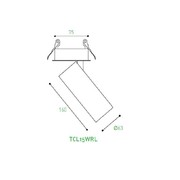 LED Recessed Swivel Omni-Directional (Long) Downlight gallery detail image