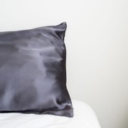100% Pure Silk Pillowcase - Charcoal gallery detail image