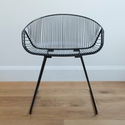 Portobello Chair Stainless Steel - Black gallery detail image