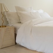 100% Cotton Waffle Euro Pillowcase- White gallery detail image