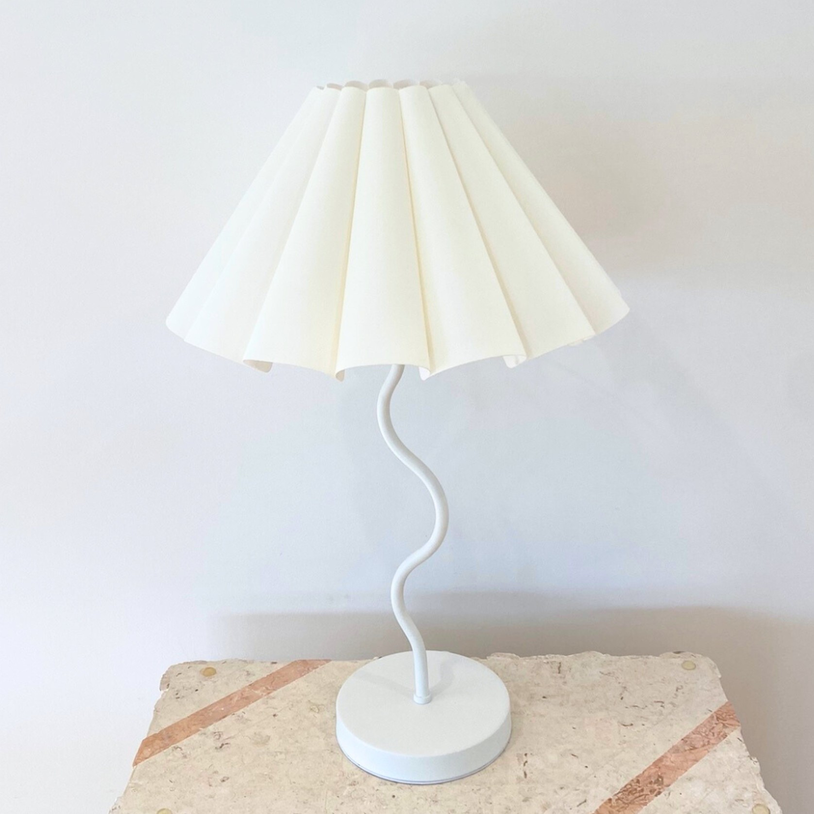Harper Wavy Lamp- White gallery detail image