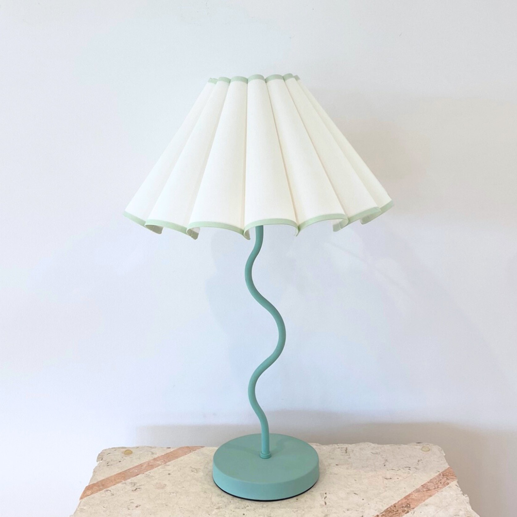 Harper Wavy Lamp- Sage gallery detail image