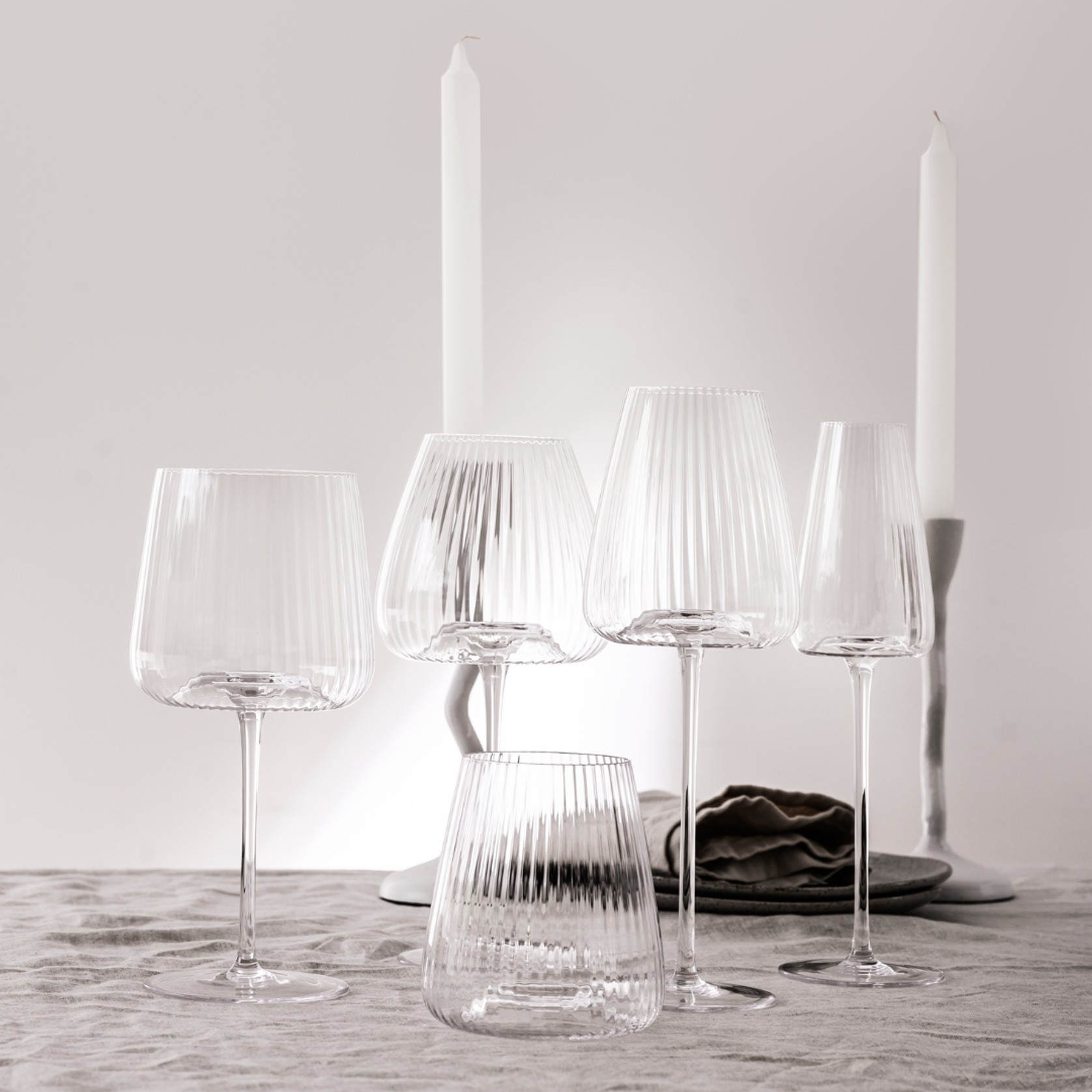 Melted Crystal Champagne Flute- Set of 4 gallery detail image