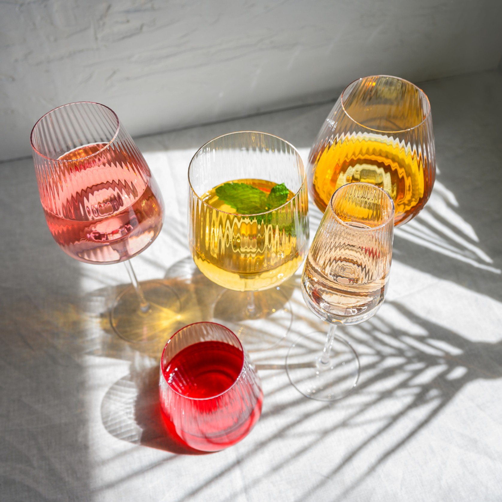 Melted Crystal Champagne Flute- Set of 4 gallery detail image