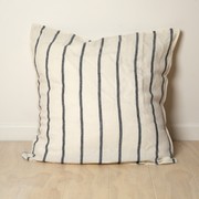 100% French Flax Linen Euro Pillowcase- Midnight Stripe gallery detail image