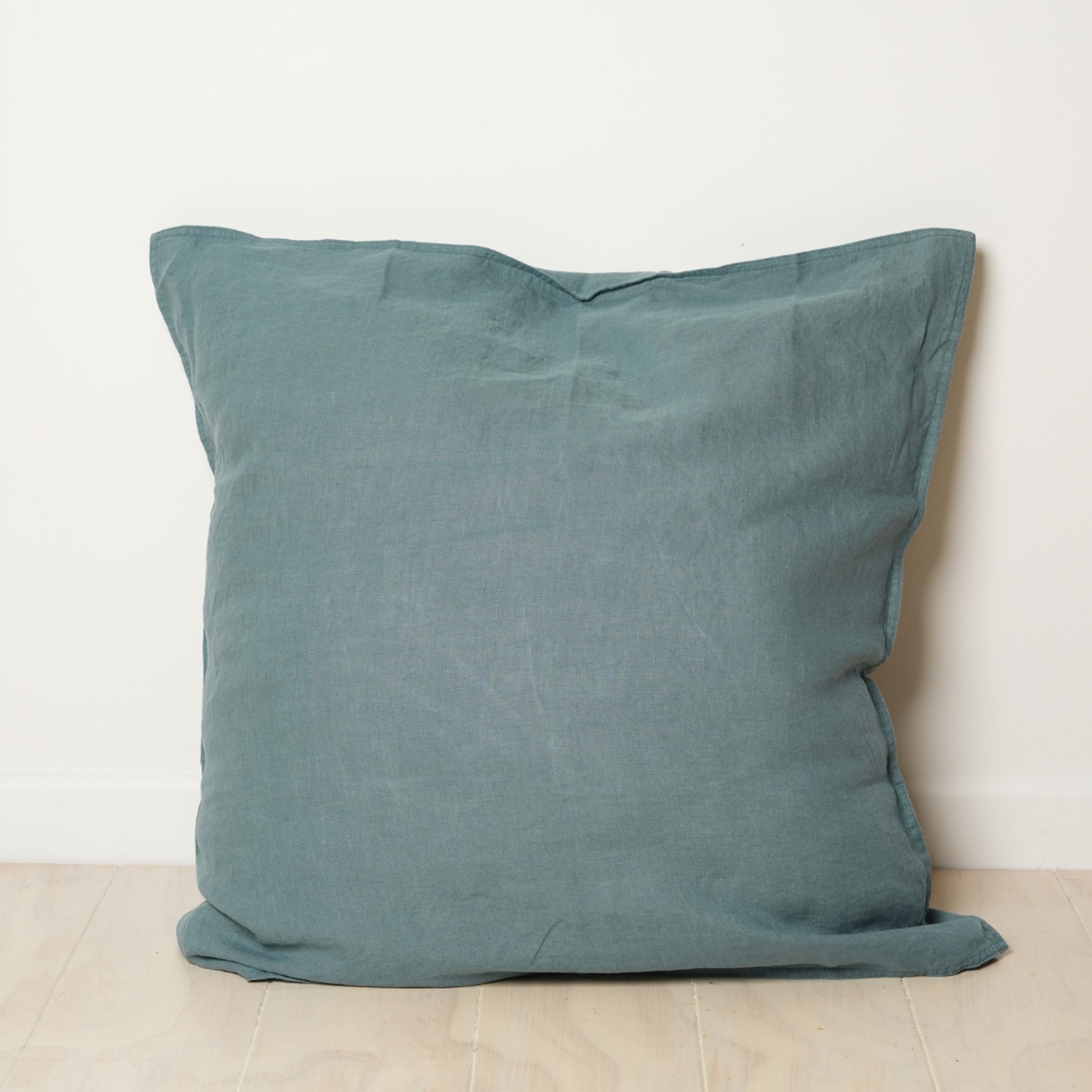 100% French Flax Linen Euro Pillowcase- Lagoon gallery detail image