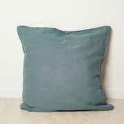 100% French Flax Linen Euro Pillowcase- Lagoon gallery detail image