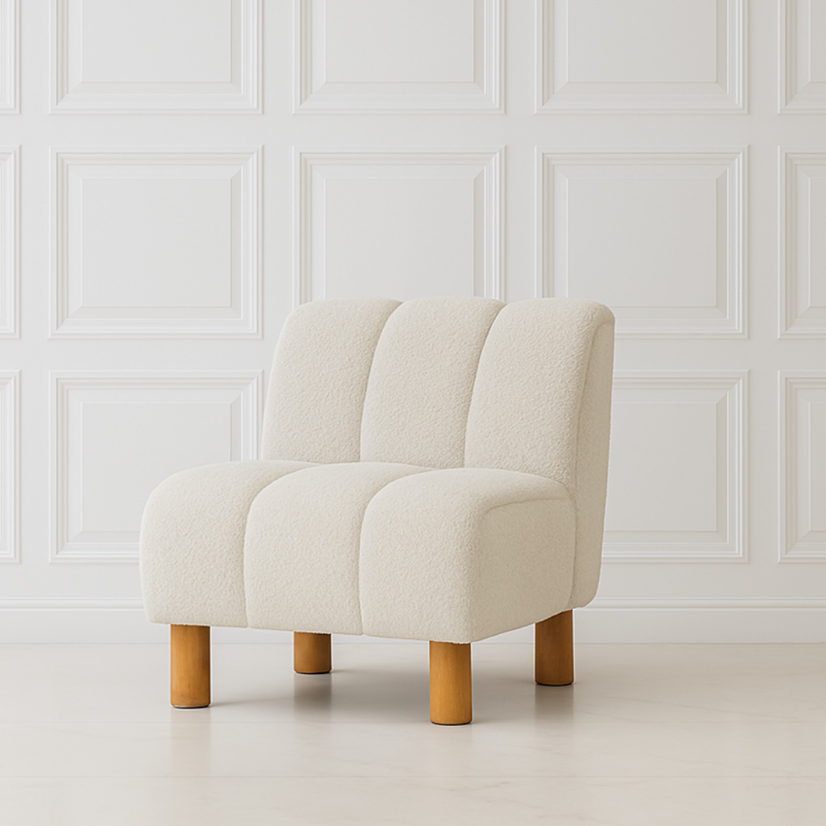 Holland Boucle Occasional Chair - Off White gallery detail image