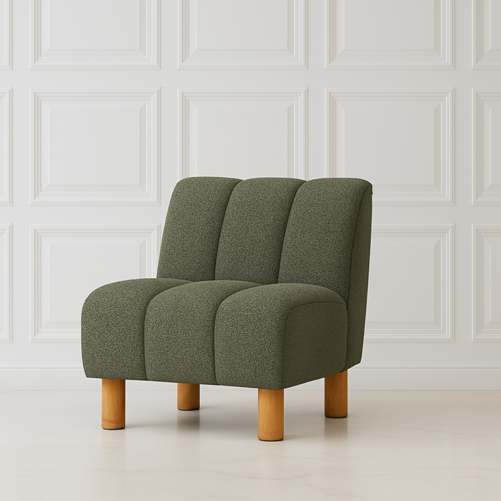 Holland Boucle Occasional Chair - Olive gallery detail image