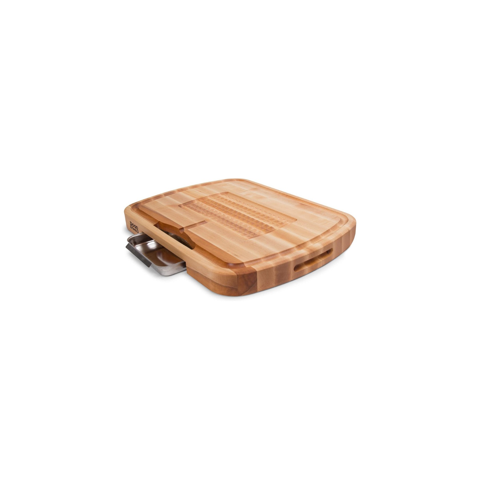 Boos Block Carving Collection Reversible Maple Cutting Board With Juice Groove And Pan gallery detail image