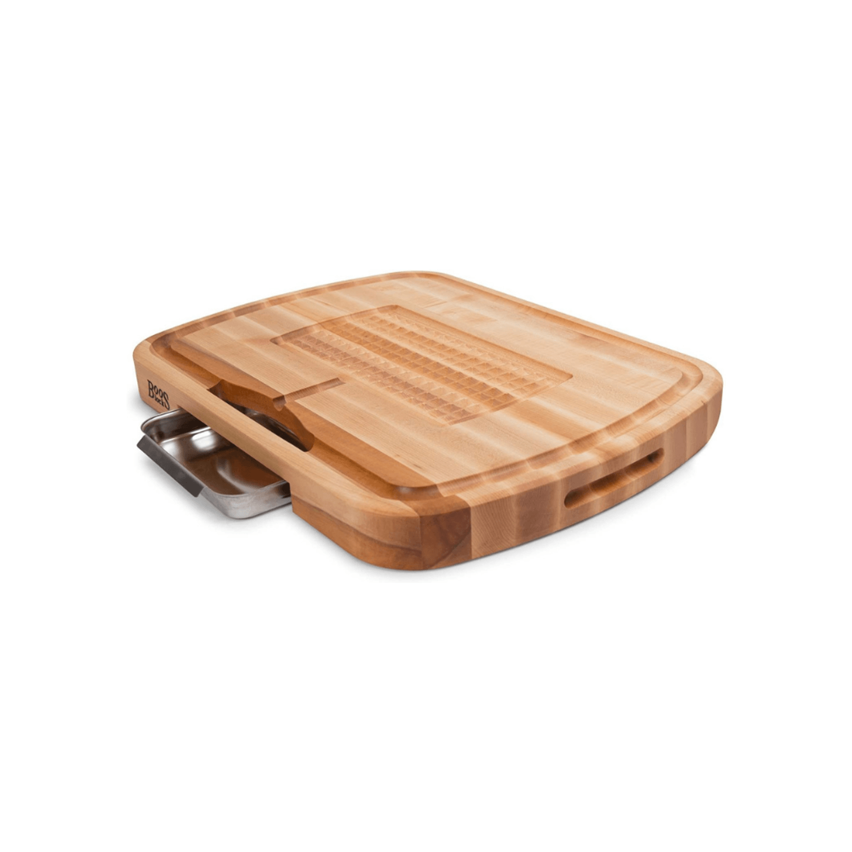 Boos Block Carving Collection Reversible Maple Cutting Board With Juice Groove And Pan gallery detail image