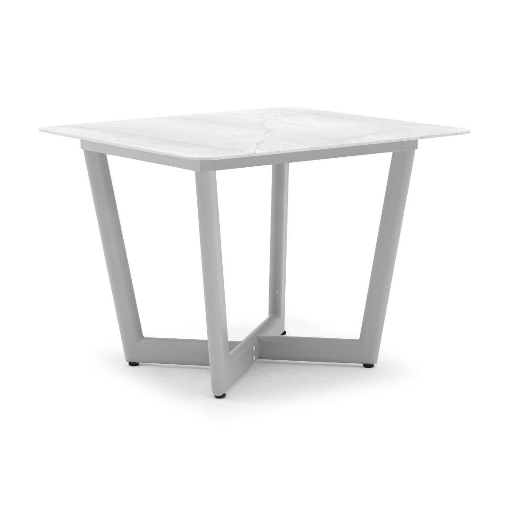 Verona Square Outdoor Dining Table - Light Grey gallery detail image