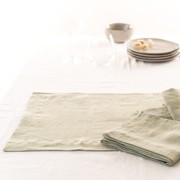 100% French Linen Placemat Set 4-Sage gallery detail image