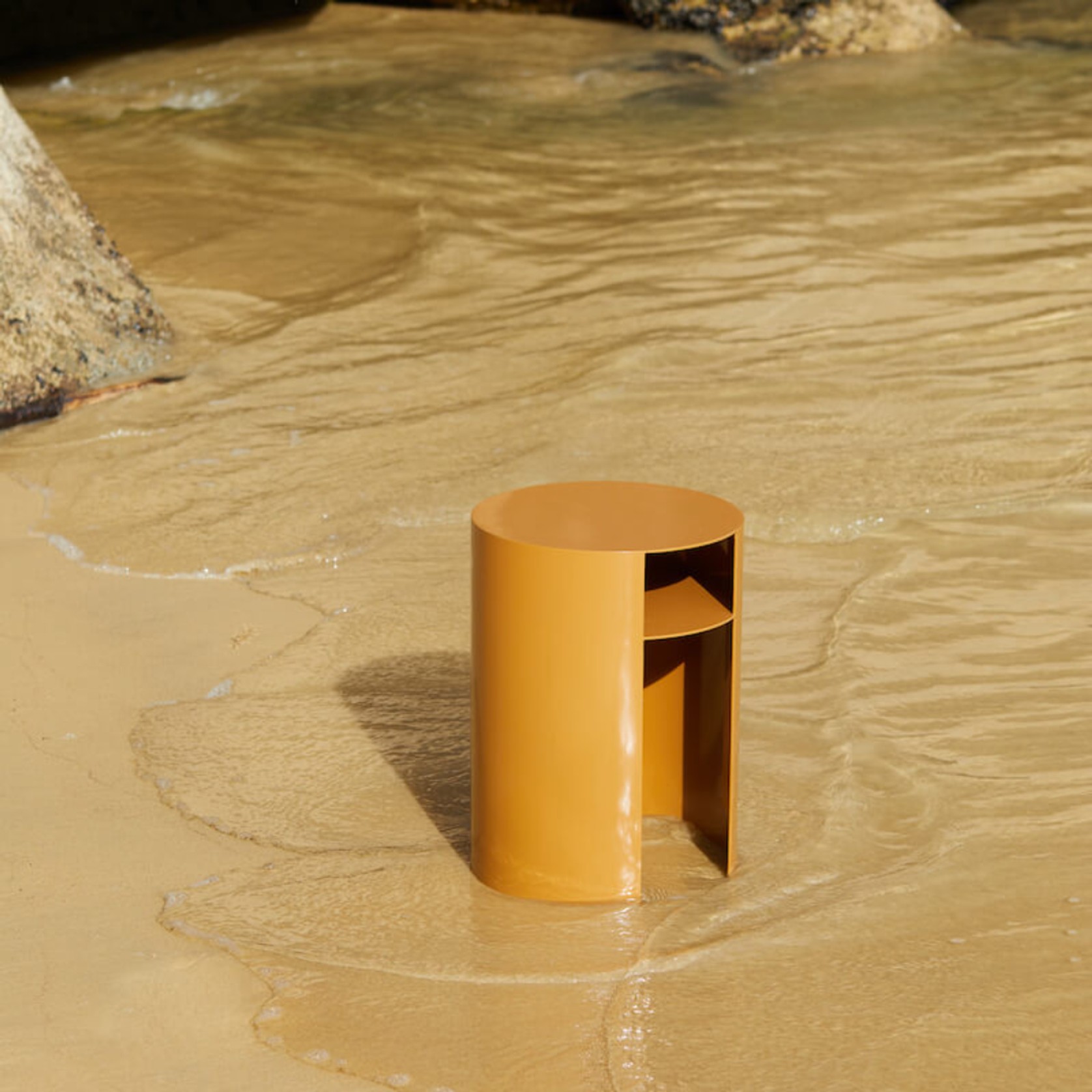 Waipuna Table – Stainless Steel - Toffee gallery detail image