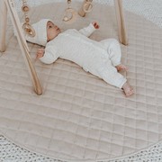 100% French Flax Linen Playmat- Latte gallery detail image
