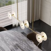 Coral Linear Rod Pendant (Six Coral Pieces) gallery detail image
