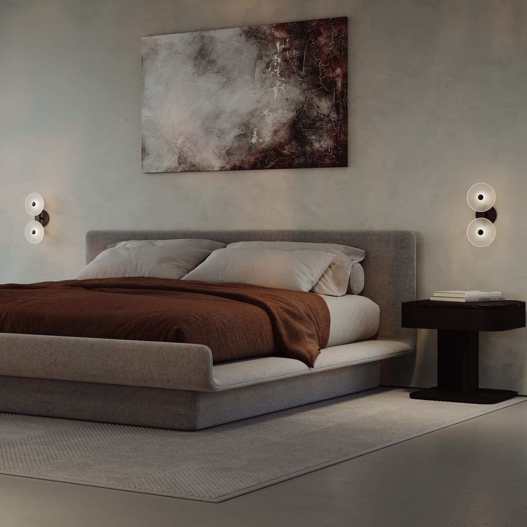 Coral Duo Rod Wall Light - (Centered) gallery detail image