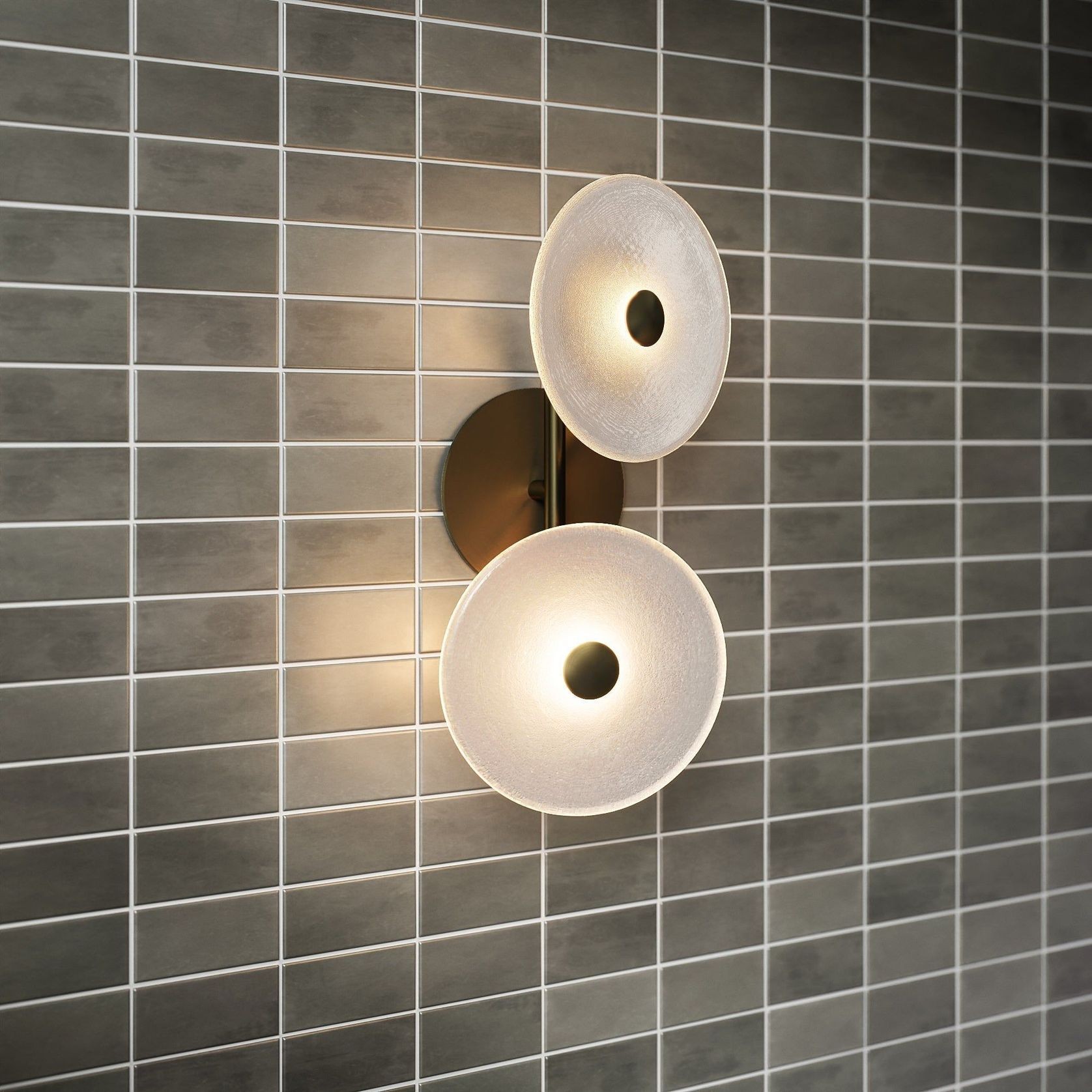 Coral Duo Rod Wall Light - (Off-Centered) gallery detail image