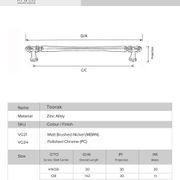 KT&CO Hampton style kitchen handles Toorak brushed nickel / chrome gallery detail image