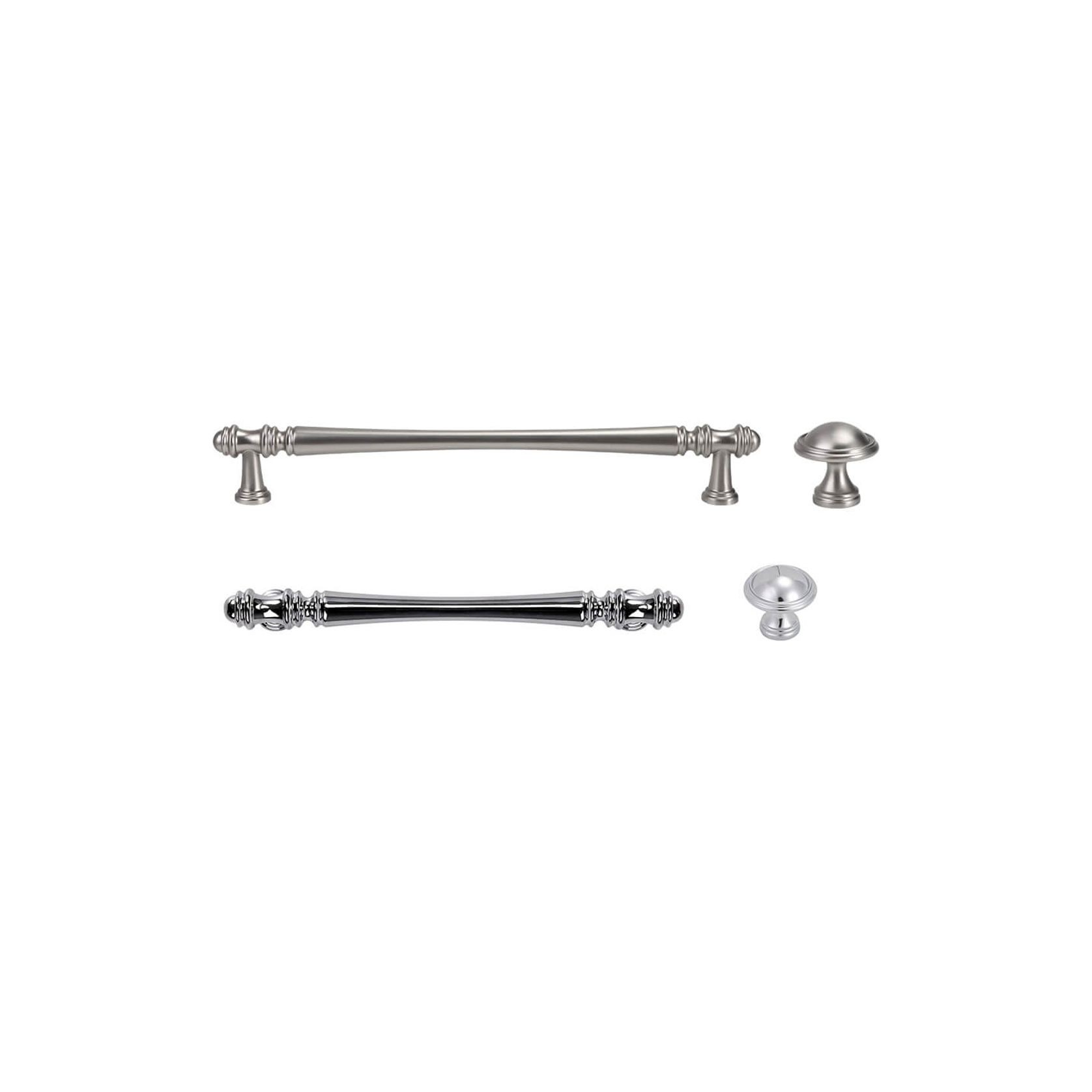 KT&CO Hampton style kitchen handles Toorak brushed nick gallery detail image