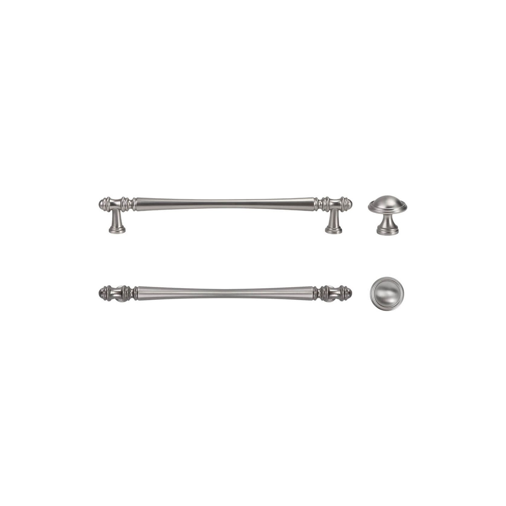 KT&CO Hampton style kitchen handles Toorak brushed nick gallery detail image