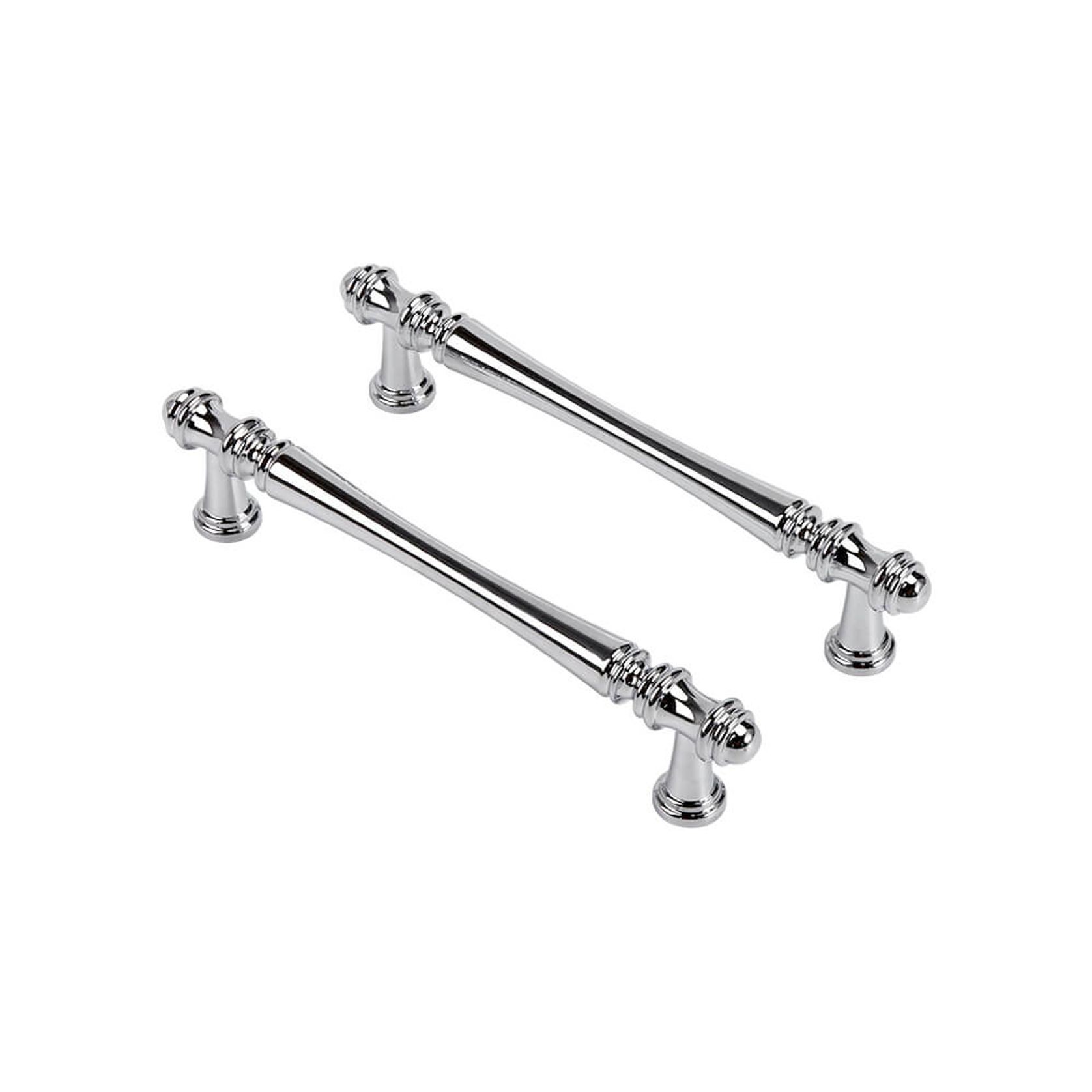 KT&CO Hampton style kitchen handles Toorak brushed nickel / chrome gallery detail image