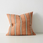 Weave Home Vinnie Striped Cushion - Terracotta | Square and Lumbar gallery detail image