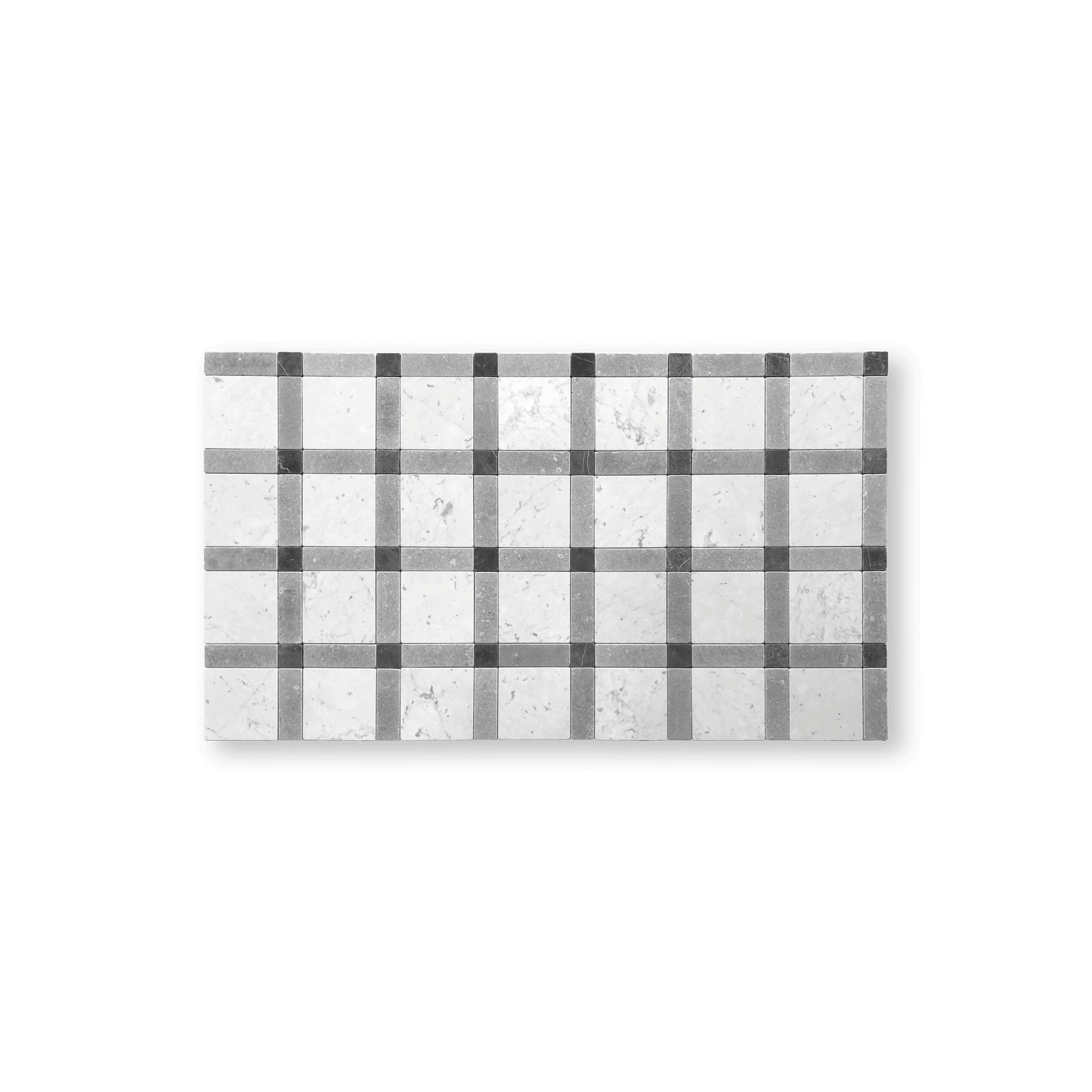 Gingham Tumbed Carrara, Cinder Grey and Nero gallery detail image
