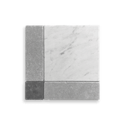 Gingham Tumbed Carrara, Cinder Grey and Nero gallery detail image