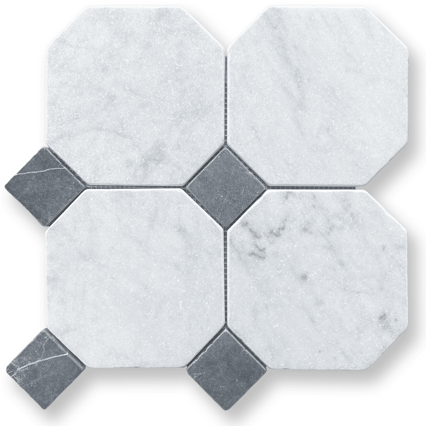 Octagon & Dot Carrara, Nero Grey gallery detail image