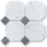 Octagon & Dot Carrara, Nero Grey gallery detail image