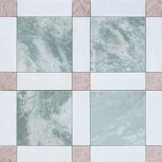 Gingham Ming Green, Rosa and Thassos Honed gallery detail image
