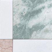 Gingham Ming Green, Rosa and Thassos Honed gallery detail image